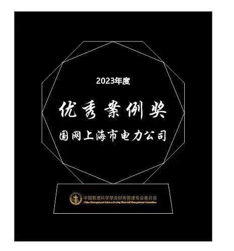 国网上海市电力公司荣获中国管理科学学会财务管理专业委员会2023年优秀案例奖