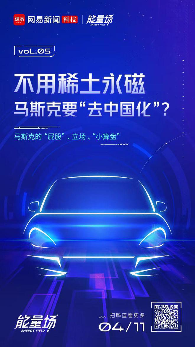 不用稀土永磁马斯克要“去中国化”？