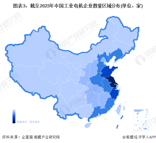 干货！2023年中国工业电机行业产业链现状及市场竞争格局分析 江苏省工业电机企业数量超过3700家(图3)